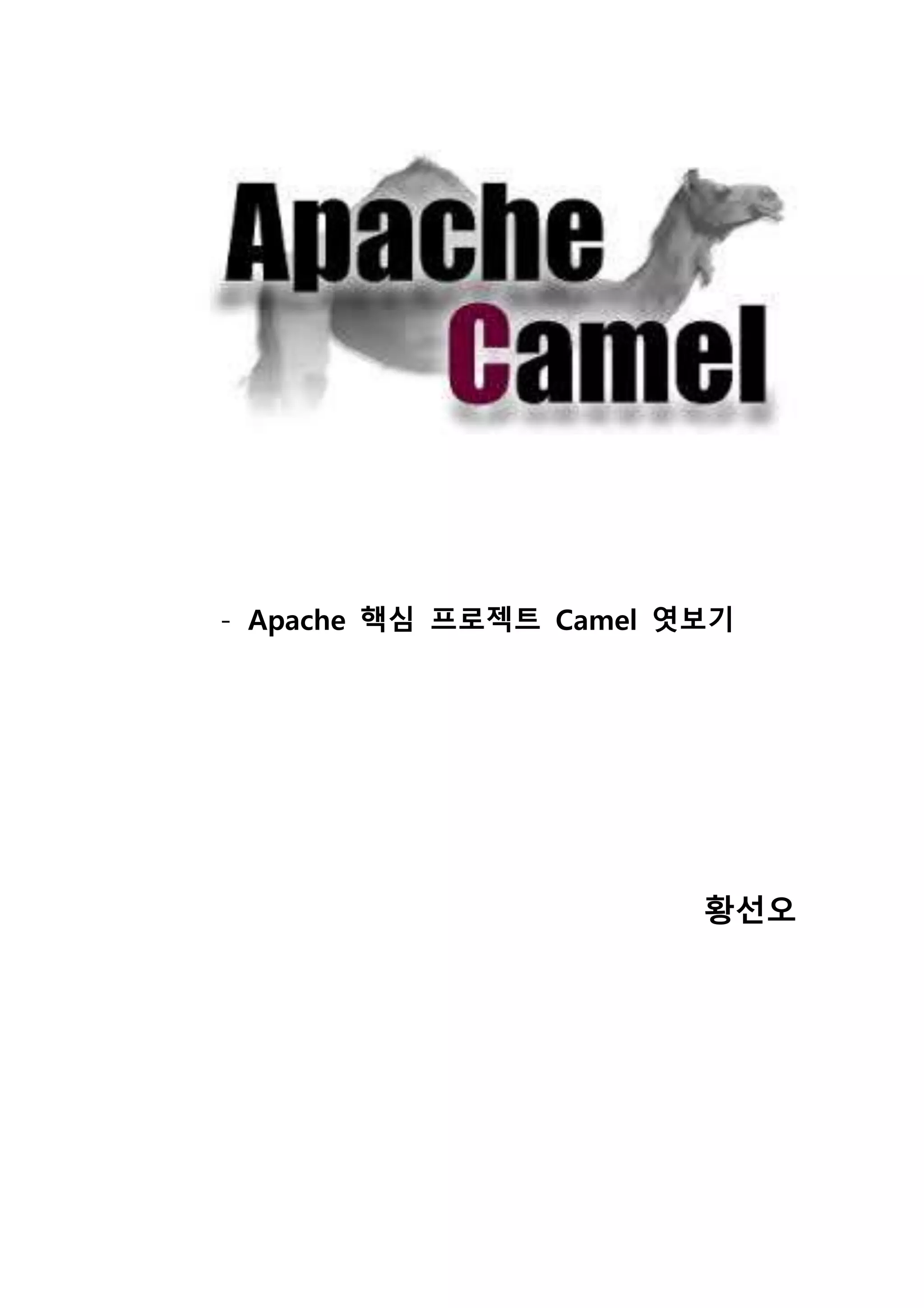 - Apache 핵심 프로젝트 Camel 엿보기
황선오
 