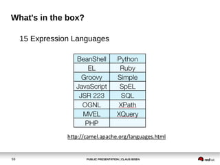 PUBLIC PRESENTATION | CLAUS IBSEN59
What's in the box?
15 Expression Languages
 