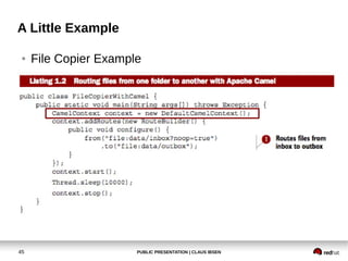 PUBLIC PRESENTATION | CLAUS IBSEN45
A Little Example
● File Copier Example
 