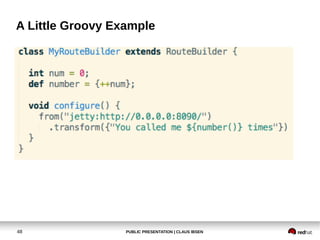 PUBLIC PRESENTATION | CLAUS IBSEN48
A Little Groovy Example
 