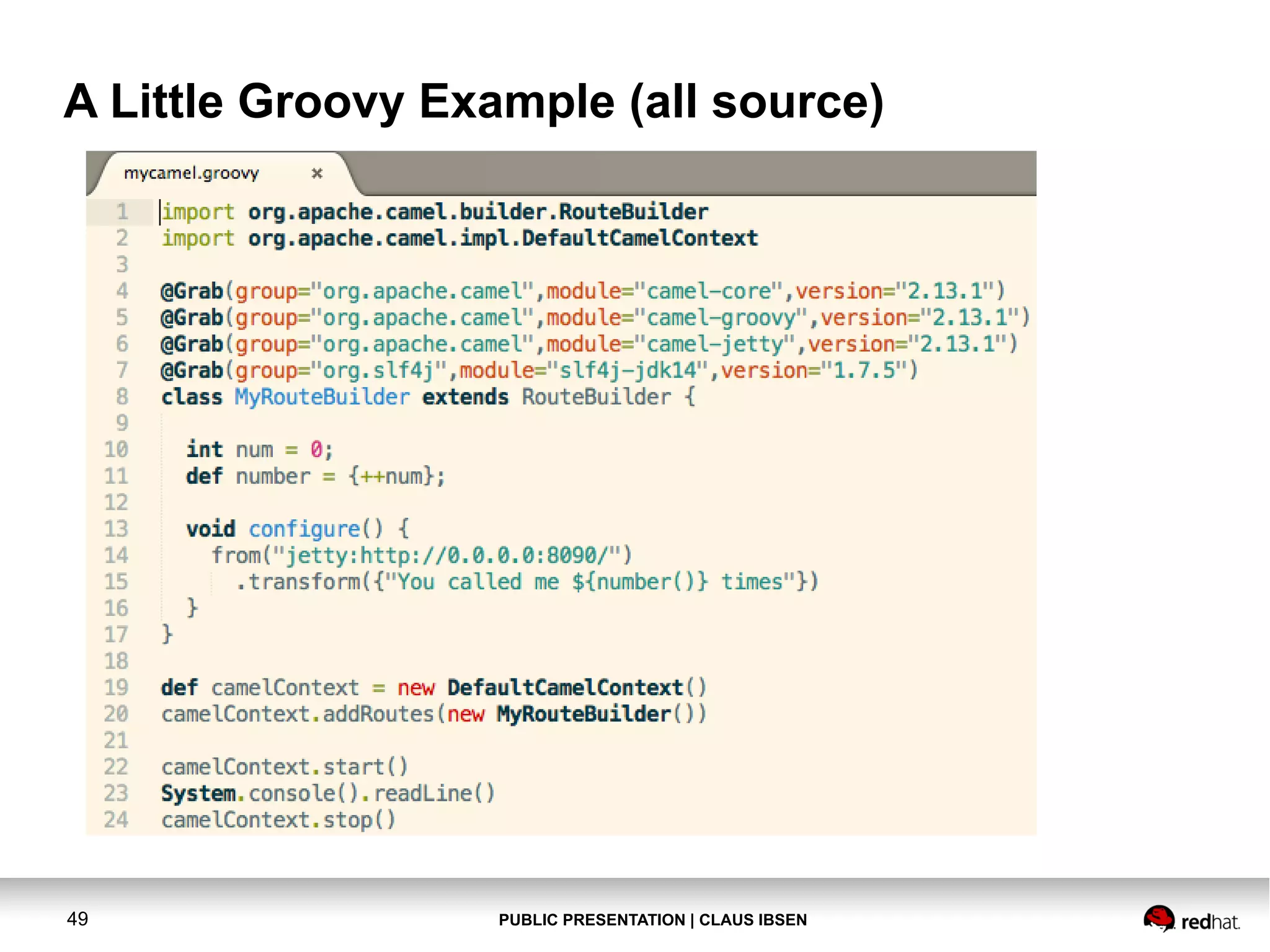 PUBLIC PRESENTATION | CLAUS IBSEN49 A Little Groovy Example (all source) 