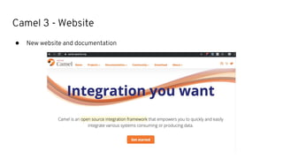 Camel 3 - Website
● New website and documentation
 