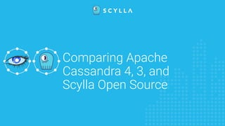 Comparing Apache
Cassandra 4, 3, and
Scylla Open Source
 