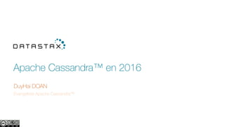 Apache Cassandra™ en 2016
DuyHai DOAN
Évangéliste Apache Cassandra™
 