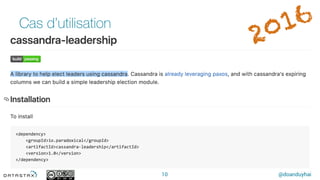 @doanduyhai
Cas d’utilisation
10
 