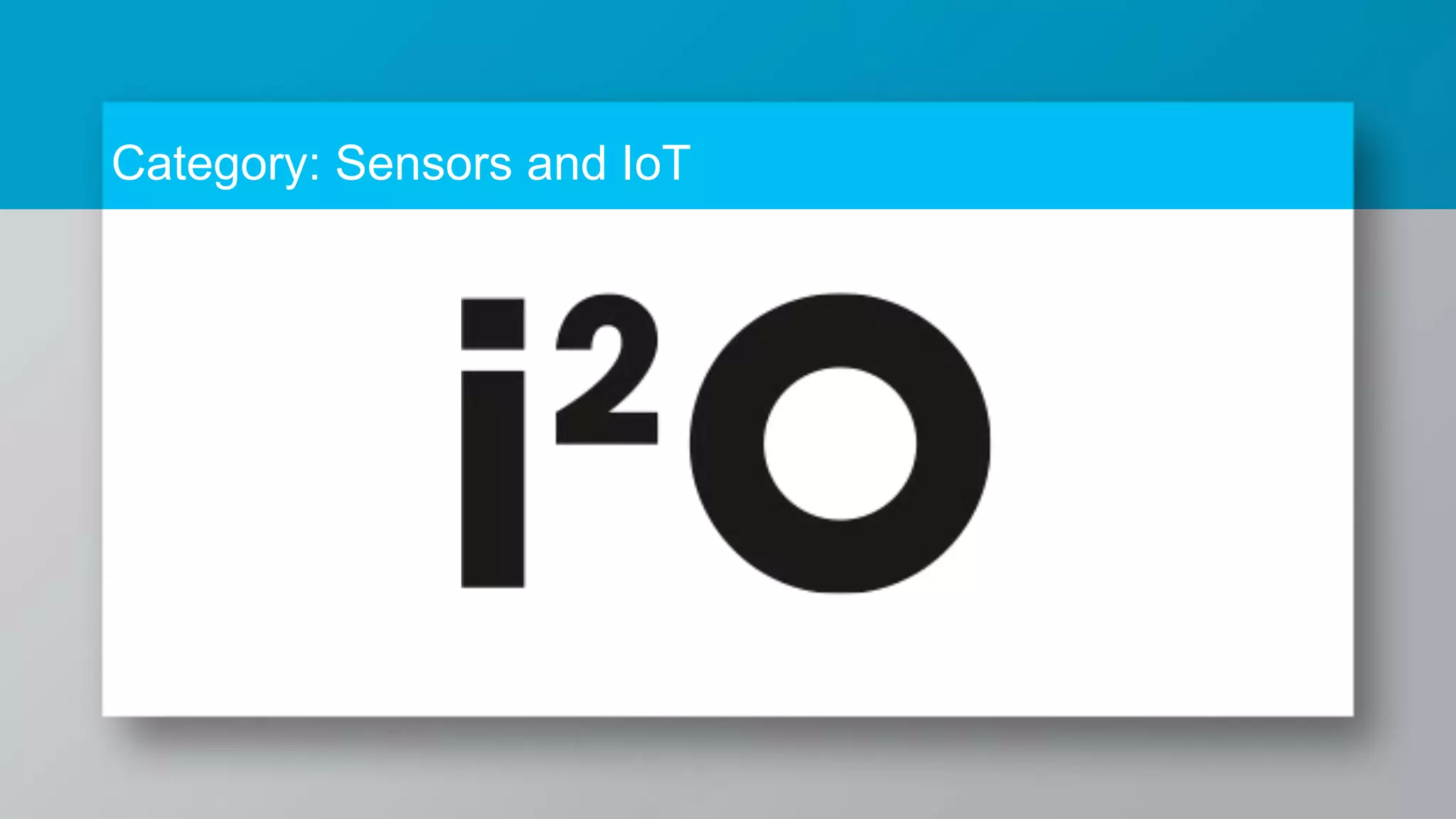 Category: Sensors and IoT 