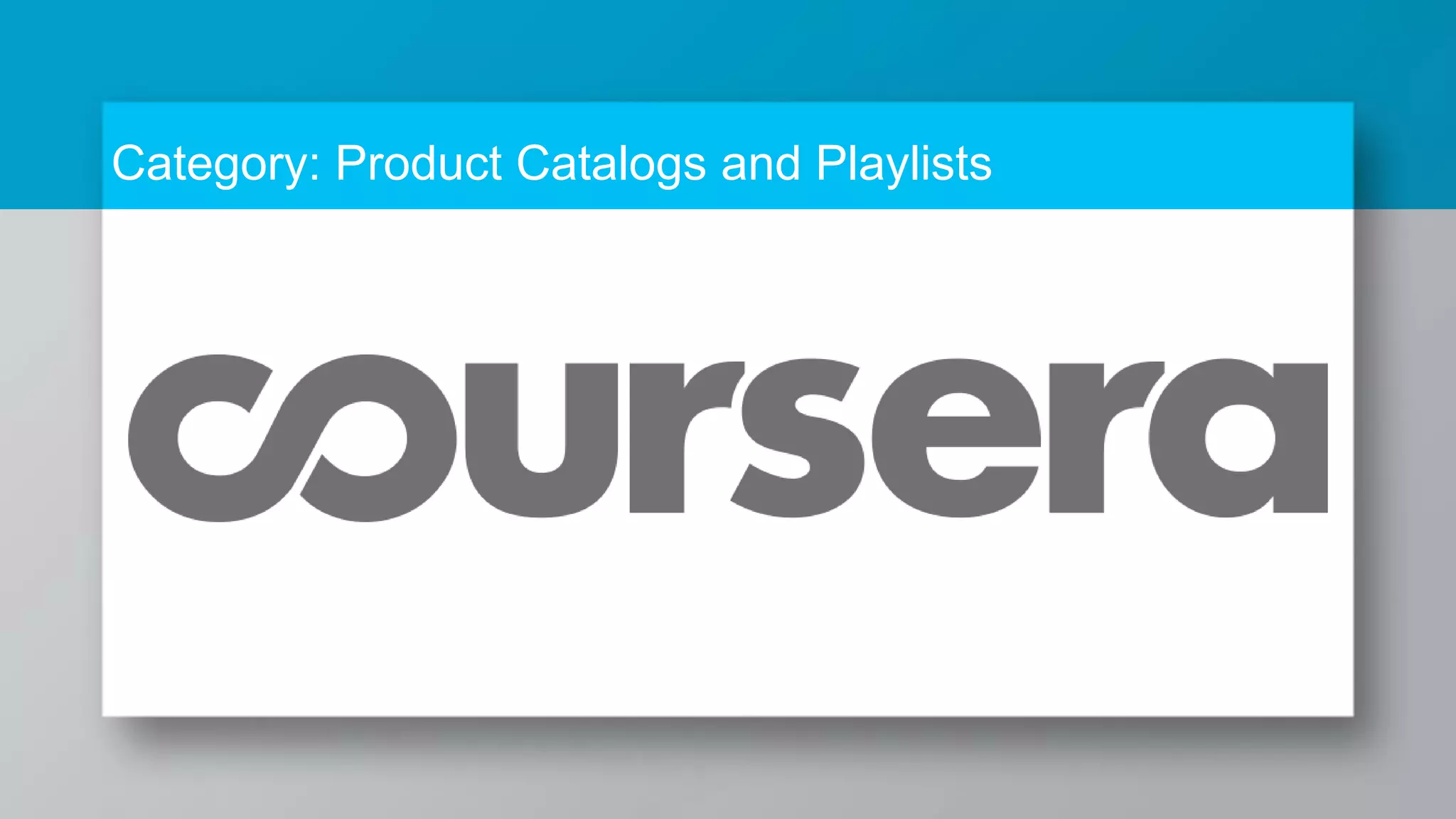 Category: Product Catalogs and Playlists 