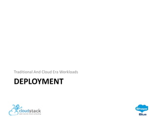 Traditional And Cloud Era Workloads

DEPLOYMENT

 