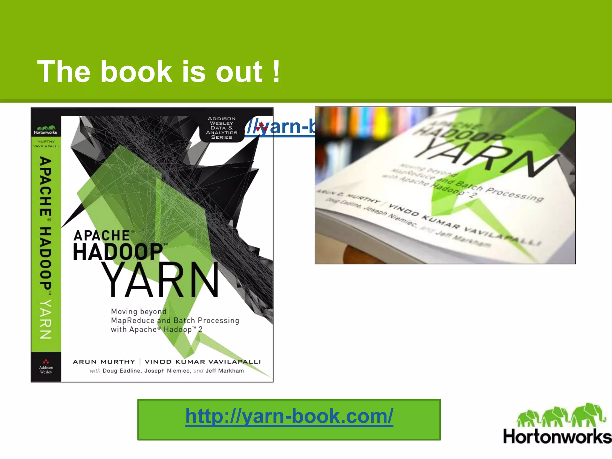 The book is out !
http://yarn-book.com/
http://yarn-book.com/
 