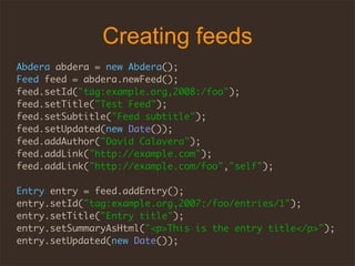 ApacheCon: Abdera A Java Atom Pub Implementation