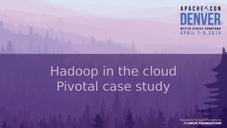 Hadoop in the cloud
Pivotal case study
Hadoop in the cloud
Pivotal case study
 