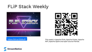 FLiP Stack Weekly
This week in Apache Flink, Apache Pulsar, Apache
NiFi, Apache Spark and open source friends.
https://bit.ly/32dAJft
 
