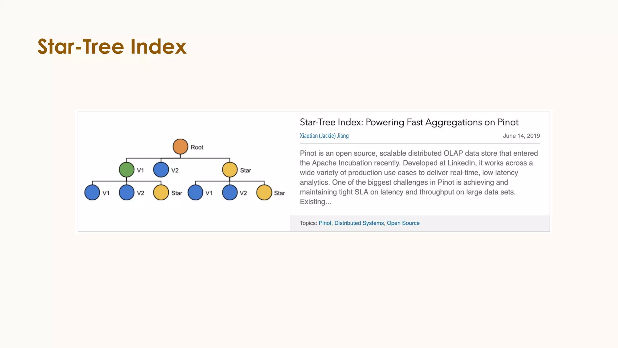 Star-Tree Index
 