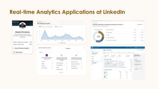 Real-time Analytics Applications at LinkedIn
 