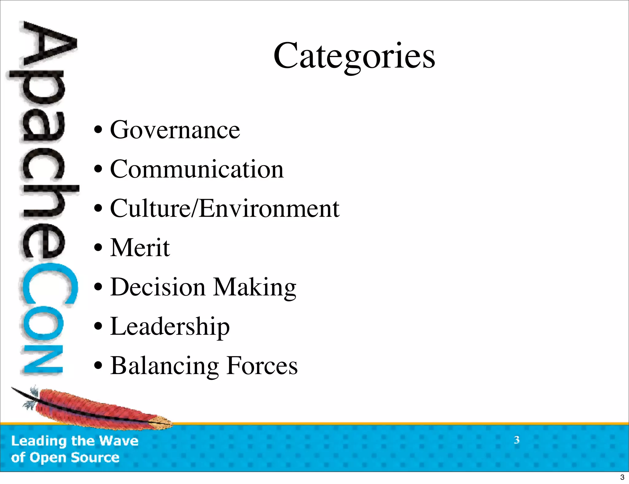 ApacheCon US 2007:  Open Source Community Antipatterns