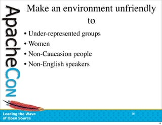 ApacheCon US 2007:  Open Source Community Antipatterns