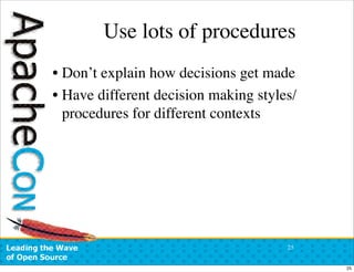 ApacheCon US 2007:  Open Source Community Antipatterns