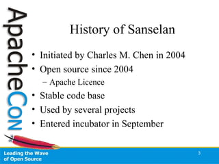 Apache Sanselan (ApacheCon US 2007 FFT)