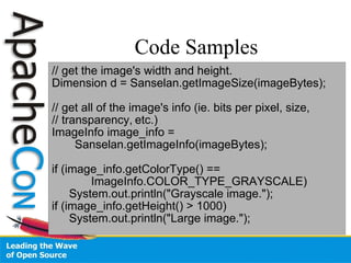 Apache Sanselan (ApacheCon US 2007 FFT)