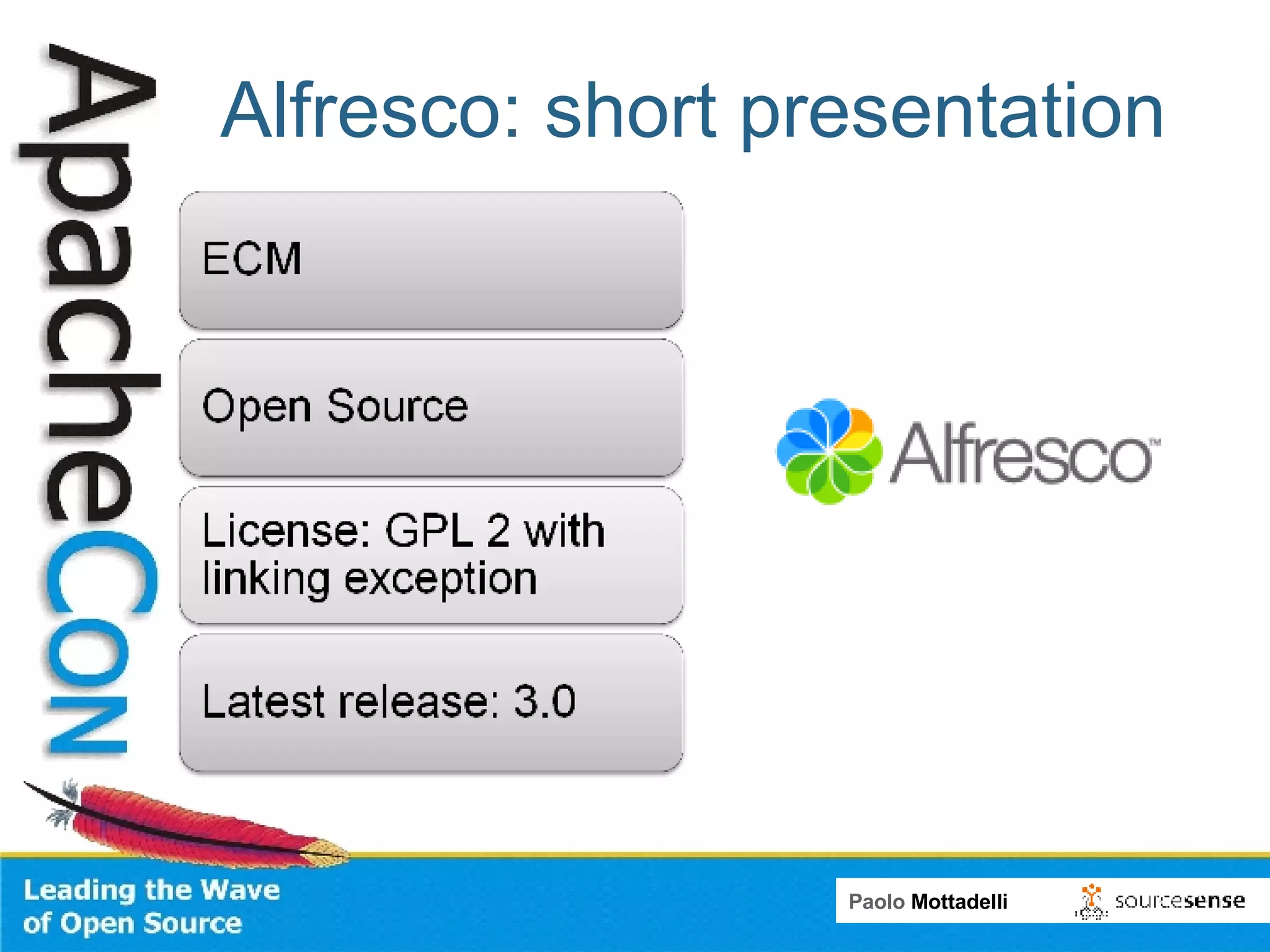 Alfresco: short presentation 