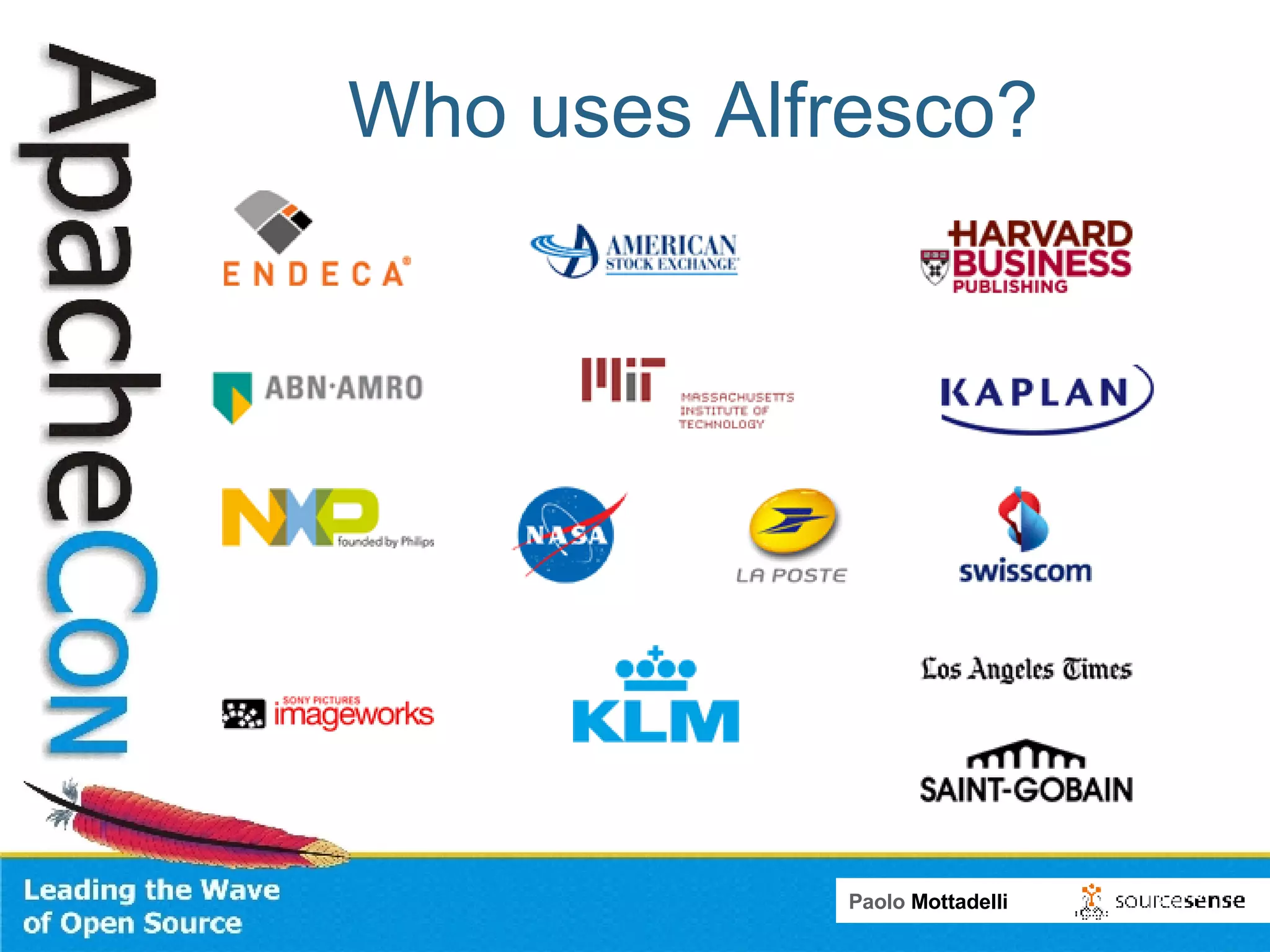 Who uses Alfresco? 