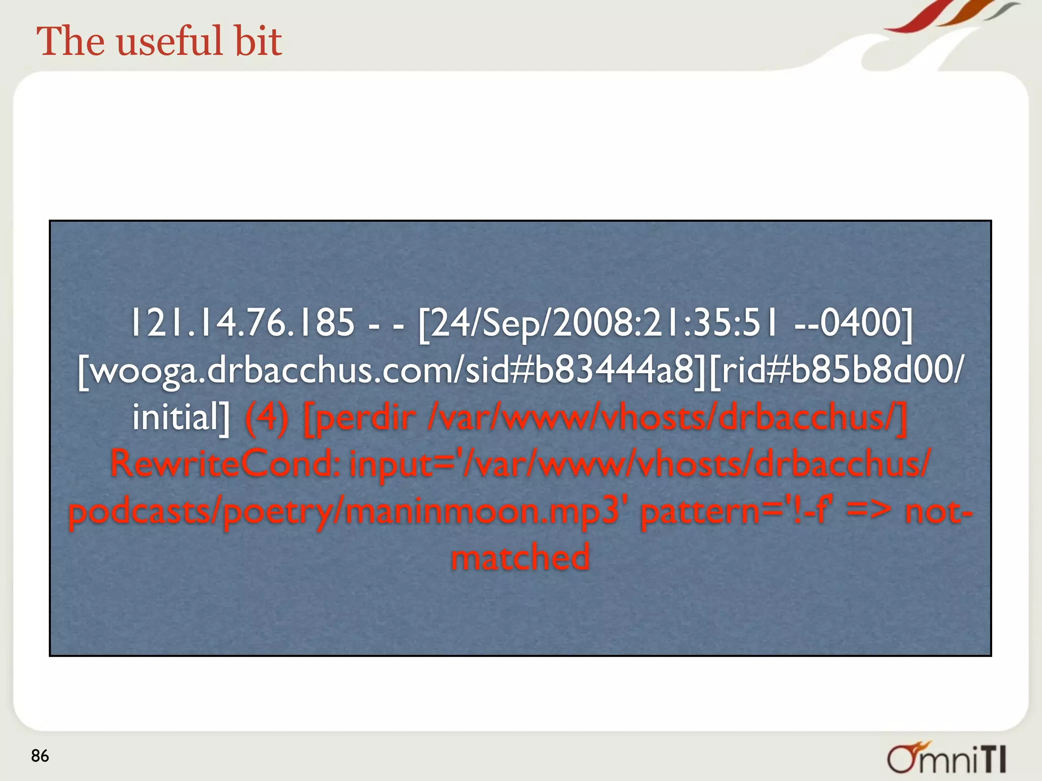 Wouldn’t it be nice if you could just see the
     useful part?




86
 