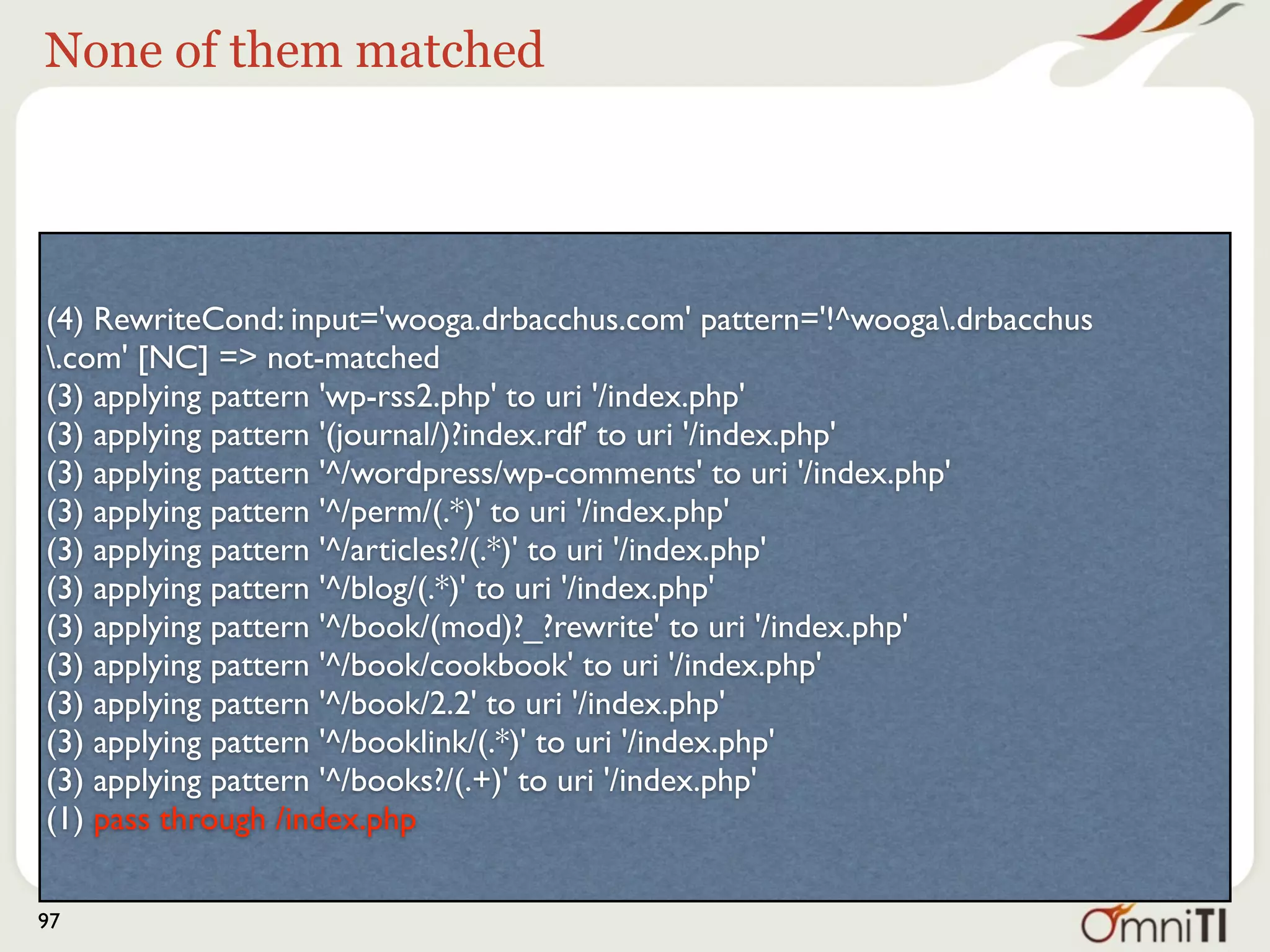 And now




     • We can actually make some
      sense of what’s happening
     • Less inscrutable noise
     • Yes, it means something, but
      not to normal people


97
 