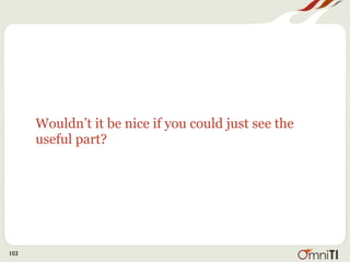 Wouldn’t it be nice if you could just see the
      useful part?




103
 