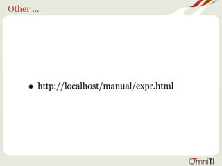 Other ...




     • http://localhost/manual/expr.html
 