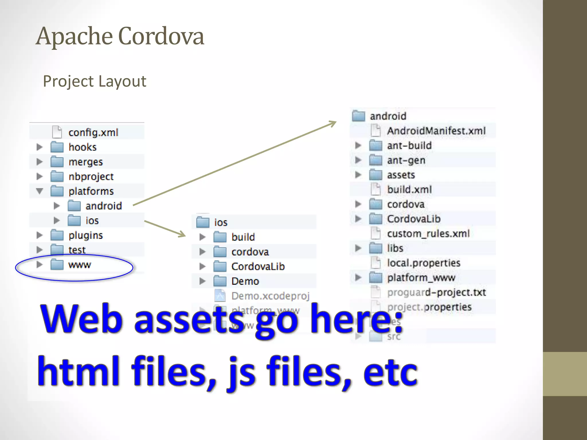 ApacheCordova
Project Layout
 