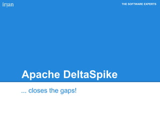 THE SOFTWARE EXPERTS
Apache DeltaSpike
... closes the gaps!
 