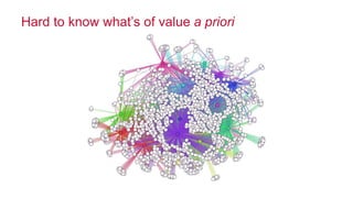 © 2014 MapR Technologies 19 
Hard to know what’s of value a priori 
 