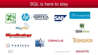 © MapR Technologies, confidential 
SQL is here to stay 
 