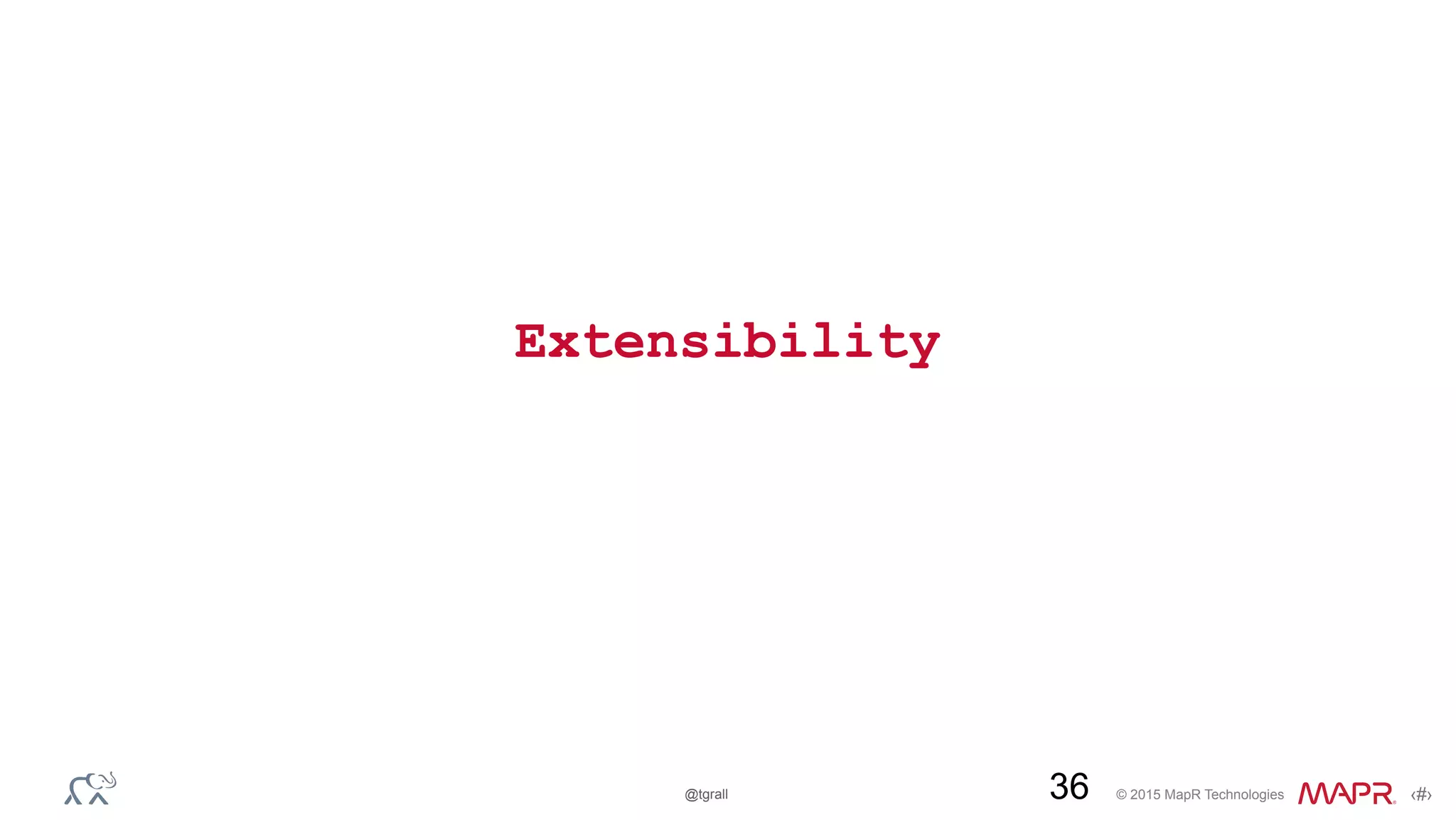 © 2015 MapR Technologies ‹#›@tgrall
Extensibility
36
 