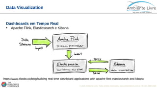 © 2018, Ambiente Livre. Todos direitos reservados. www.ambientelivre.com.br +55 (41) 3308-34384
Data Visualization
Dashboards em Tempo Real
• Apache Flink, Elasticsearch e Kibana
https://www.elastic.co/blog/building-real-time-dashboard-applications-with-apache-flink-elasticsearch-and-kibana
 