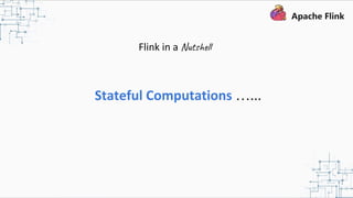 Flink in a Nutshell
Stateful Computations …...
 