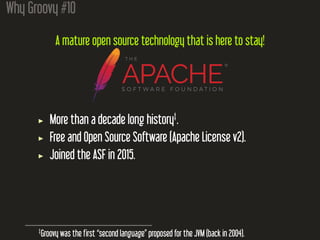 Apache Groovy: the language and the ecosystem