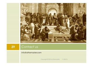 info@athemaster.com
Contact us39
Copyright © 2016 Athemaster 11/30/16
 