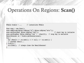 Operations On Regions: Scan()
 