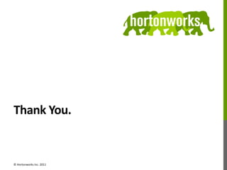 Thank You.<br />© Hortonworks Inc. 2011<br />