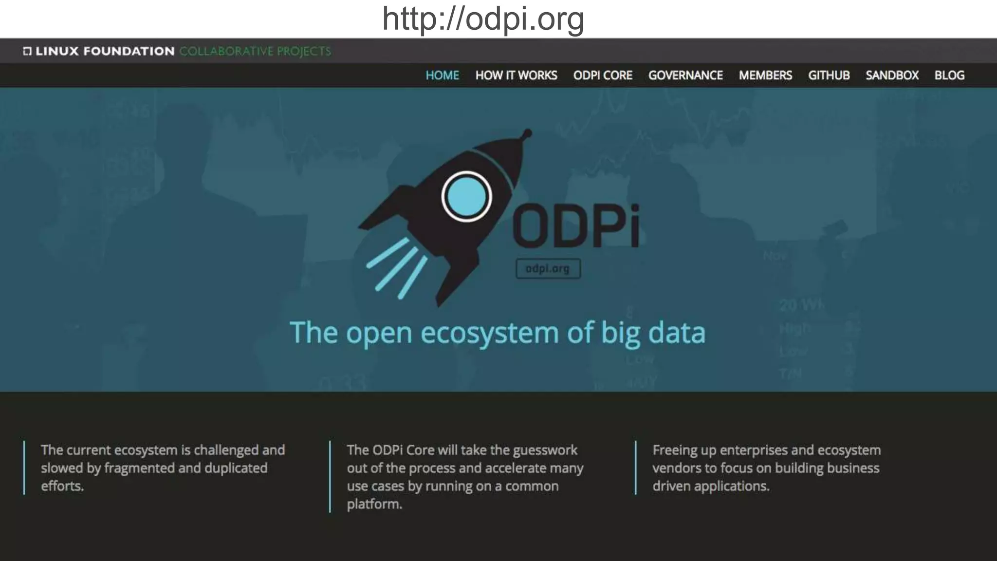 17
The open ecosystem of big data
September 25, 2015
http://odpi.org
 