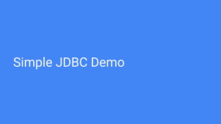 Simple JDBC Demo
 