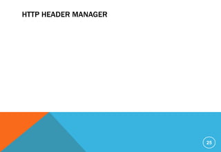 HTTP HEADER MANAGER
25
 