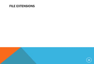 FILE EXTENSIONS
35
 