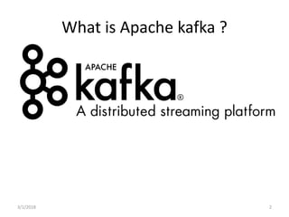 What is Apache kafka ?
3/1/2018 2
 