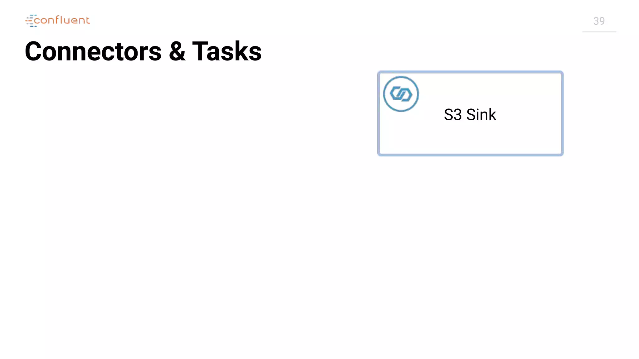 39
Connectors & Tasks
S3 Sink
 