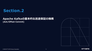© 2025 NTT DATA Group Corporation 12
Section.2
Apache Kafkaの基本的な送達保証の機構
(Ack/Offset Commit)
 