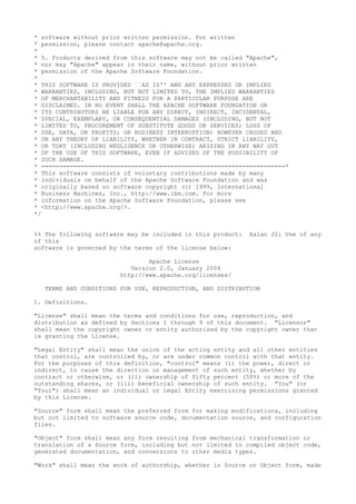 Apache license | TXT