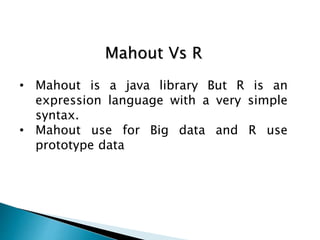 Apache mahout | PPTX | Computing | Technology & Computing