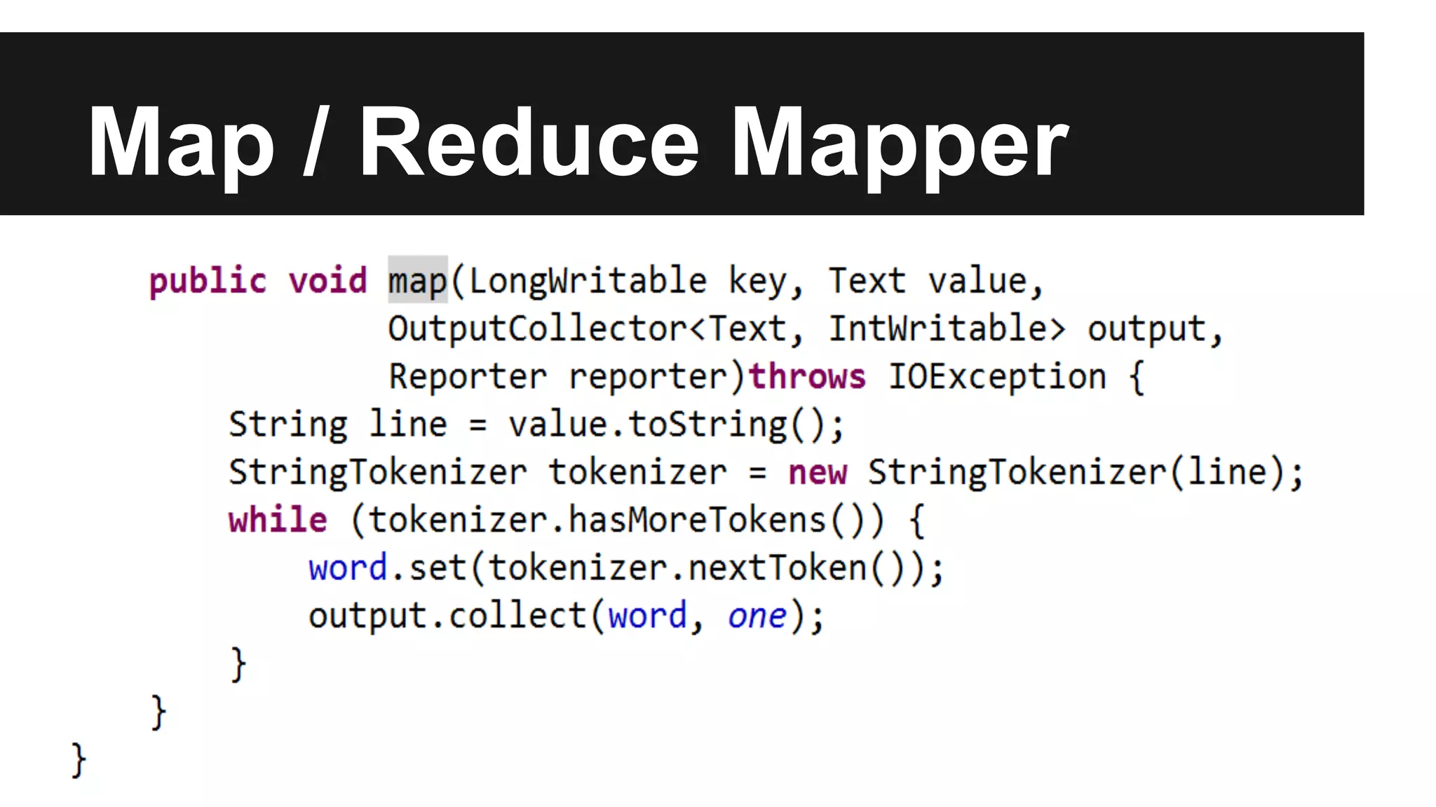 Map / Reduce Mapper
 
